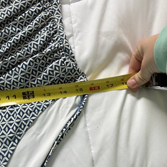 Anne Cole Swimwear Swimsuit One Piece Womens Size 12 Bandeau Halter Blue Summer - Picture 5 of 10